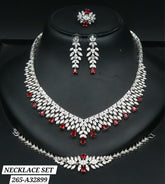 egal Ruby & Diamond-Style Wedding Jewelry Set
