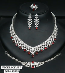 egal Ruby & Diamond-Style Wedding Jewelry Set