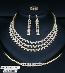 egal Ruby & Diamond-Style Wedding Jewelry Set