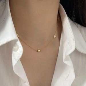 925 Sterling Silver Loving Heart Necklace Simple Temperament Internet Celebrity Necklace