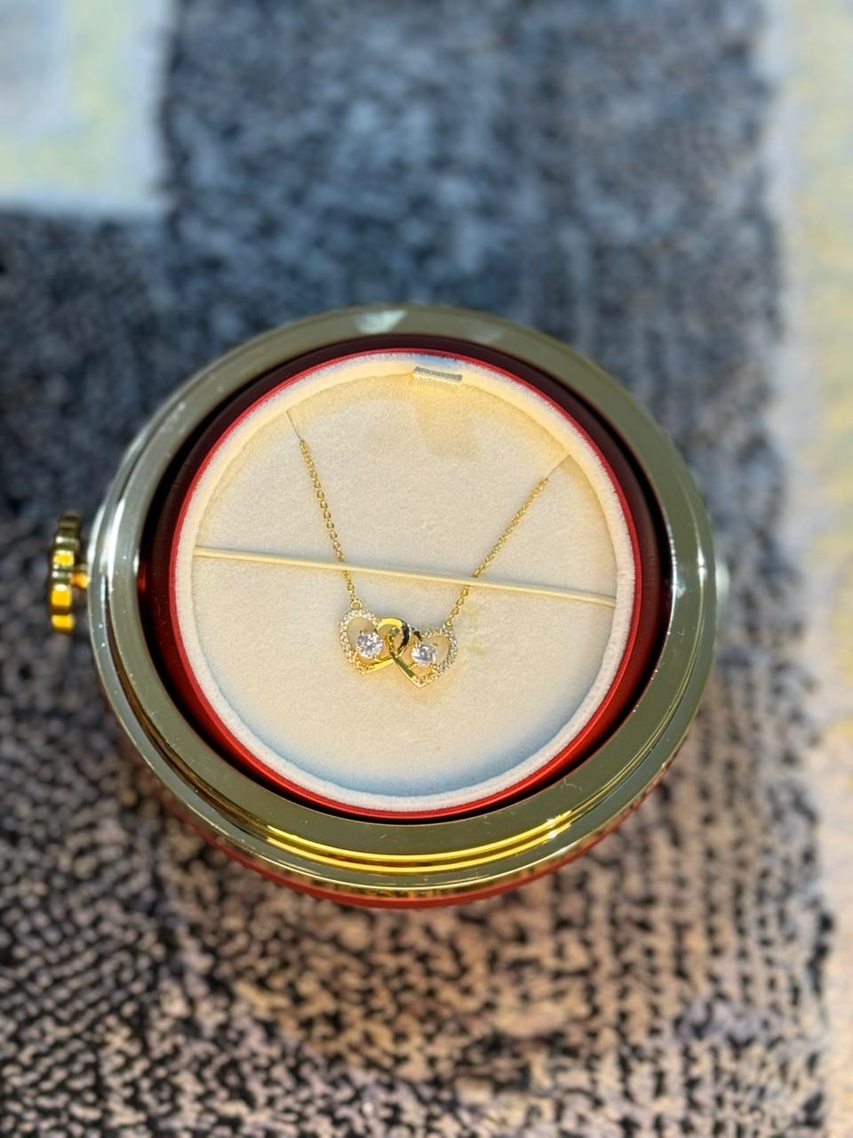 Preserved Rose - Hidden Jewelry Box and Heart-Shaped Necklace - Unique Gift for Her - Valentine's Day, Mother's Day, Weddings, Anniversaries, Bridal Showers
