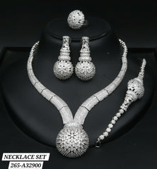 egal Ruby & Diamond-Style Wedding Jewelry Set